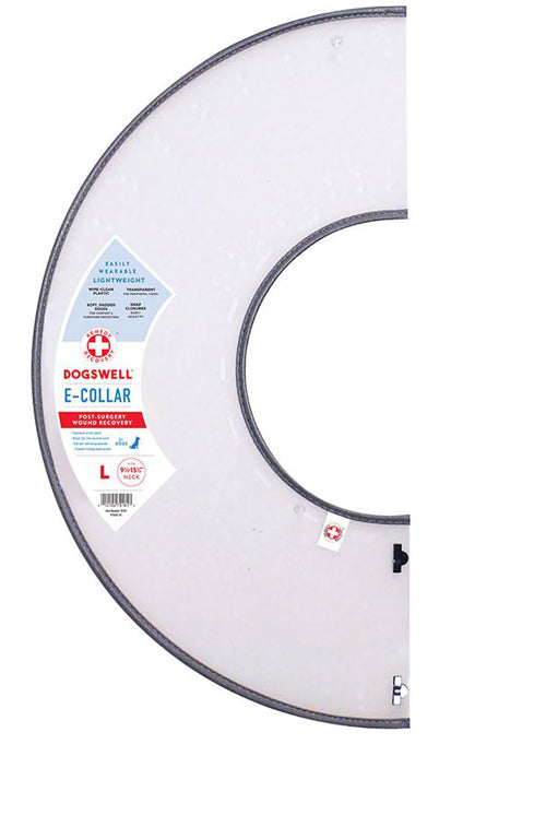 Dogswell Remedy & Recovery Rigid E-Collar Large Clear