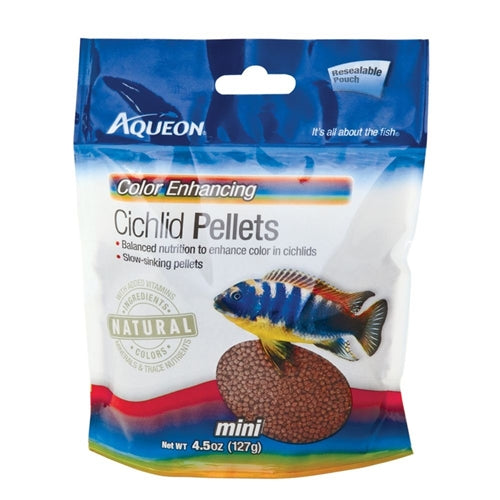Aqueon Cichlid Food Color Enhancing 4.5 Ounces Color