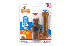Nylabone Just for Puppies Teething Chew Ring Bone Toy Flavor Medley Chicken Flavor, 1ea/XS/Petite 2 ct