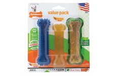 Nylabone Healthy Edibles and Flexi Chew Value Pack Flexi Edibles, Variety, 1ea/SMall/Regular 3 ct