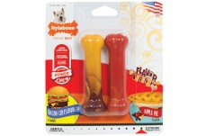 Nylabone Power Chew Flavor Frenzy Durable Dog Chew Toys Twin Pack Bacon Cheeseburger Apple Pie, 1ea/SMall/Regular 2 ct