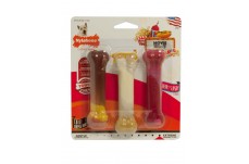 Nylabone Flavor Frenzy Power Chew Triple Pack Chili Cheese Dog, Popcorn Cherry, 1ea/SMall/Regular 3 ct