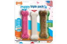Nylabone Puppy Chew Variety Toy Treat Triple Pack Chicken Lamb Starter Kit, 1ea/SMall/Regular Up To 25 Ibs.