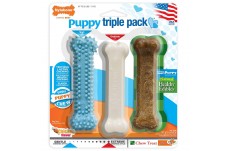 Nylabone Puppy Chew Variety Toy Treat Triple Pack 3 count, 1ea/SMall/Regular Up To 25 Ibs.
