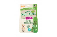 Nylabone Nutri Dent Natural Dental Fresh Breath Flavored Chew Treats 1ea/Medium 20 ct