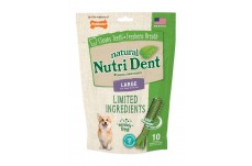 Nylabone Nutri Dent Natural Dental Fresh Breath Flavored Chew Treats 10 Count Large - Up To 50 Lb