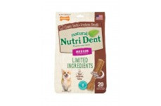 Nylabone Nutri Dent Filet Mignon Flavored Dog Dental Chews 1ea/Medium 20 ct