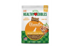 Nylabone Healthy Edibles Biscuits Grain Free Dog Treats Chicken Veggie, 1ea/12 oz