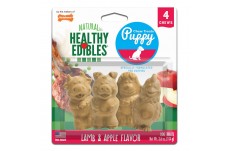 Nylabone Healthy Edibles Puppy Natural Long Lasting Dog Chew Treats Lamb Apple, 1ea/SMall/Regular 4 ct