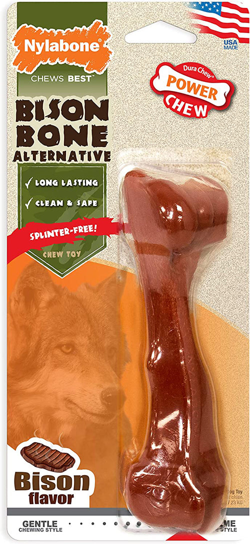 Nylabone Power Chew Bison Bone Alternative Nylon Chew Toy Bison, Bison, 1ea/Large/Giant 1 ct