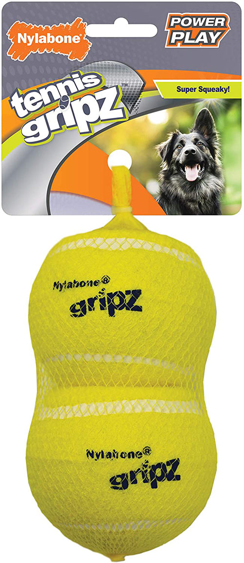 Nylabone Power Play Dog Tennis Ball Gripz Tennis, 1ea/Large 2 ct
