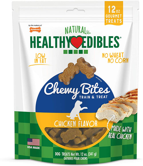 Nylabone Healthy Edibles Chewy Bites Dog Training Treats
Bites, Chicken, 1ea/12 oz