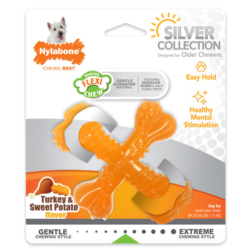 Nylabone Flexi Chew XBone Senior Dog Chew Toy XBone, Turket Sweet Potato, 1ea/SMall/Regular 1 ct