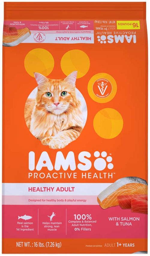 IAMS ProActive Health Adult Salmon & Tuna Dry Cat Food 16 lb