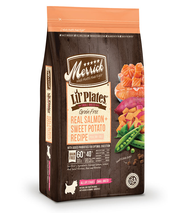 Merrick Lil' Plates Grain Free Real Salmon and Sweet Potatoes Recipe 12 Lbs