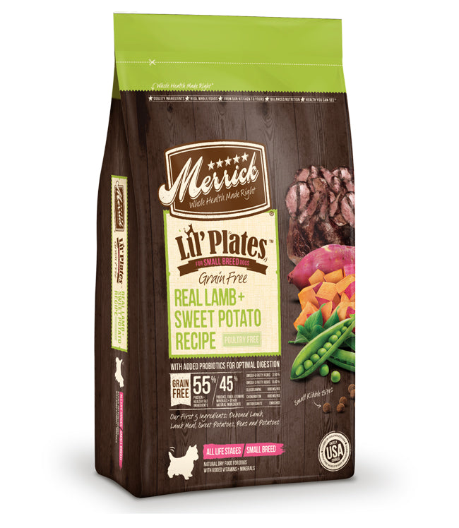 Merrick Lil' Plates Grain Free Real Lamb and Sweet Potato Recipe 12 Lbs