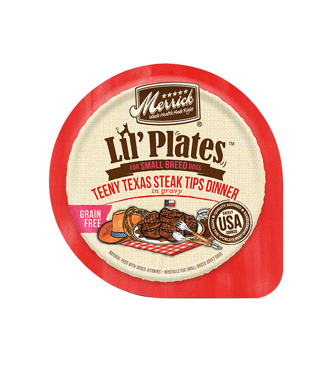 Merrick Lil' Plates Grain Free Teeny Texas Steak Tips Dinner (Case of 12)