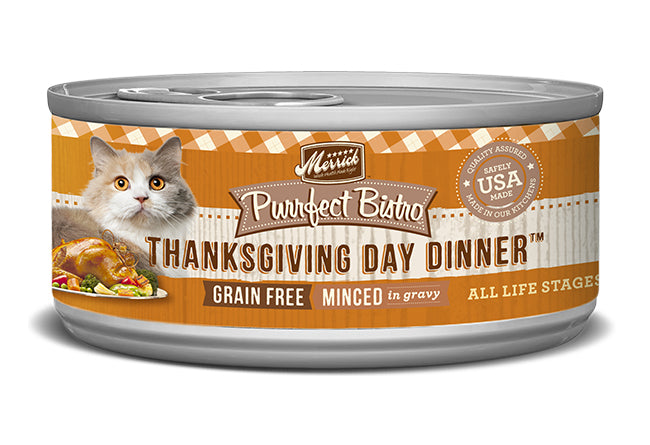 MERRICK CAT PURRFECT BISTRO GRAIN FREE MINCED THANKSGIVING DAY DINNER 3OZ (Case of 24)