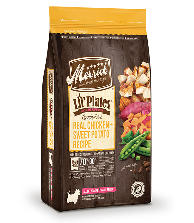 Merrick Lil' Plates Grain Free Real Chicken and Sweet Potatoes Recipe 4 Lbs