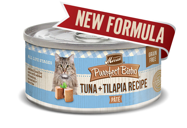MERRICK CAT PURRFECT BISTRO PATE TUNA & TILAPIA 5.5OZ (Case of 24)