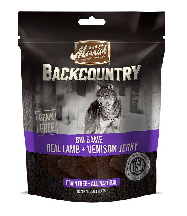 Merrick Backcountry Big Game Real Lamb and Venison Jerky 4.7 Oz.(Case Of 6)