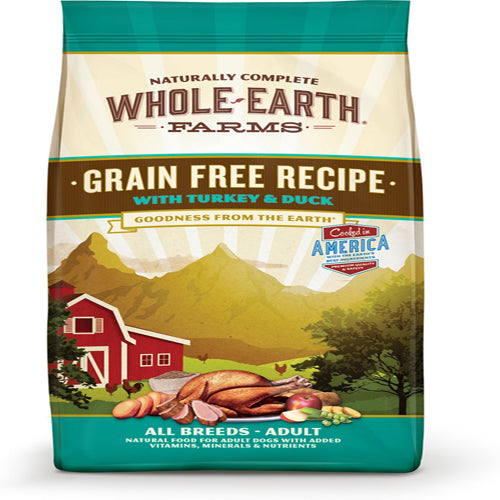 Whole Earth Farms Dog Grain Free Turkey and Duck 14lb