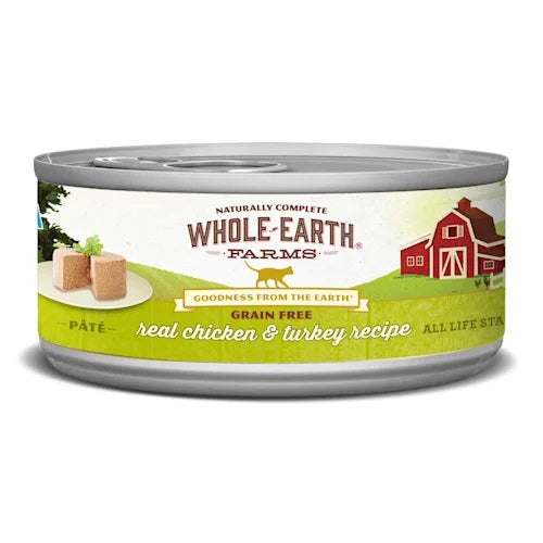 WHOLE EARTH FARMS CAT GRAIN FREE CHICKEN & TURKEY 2.75oz(Case of 24)