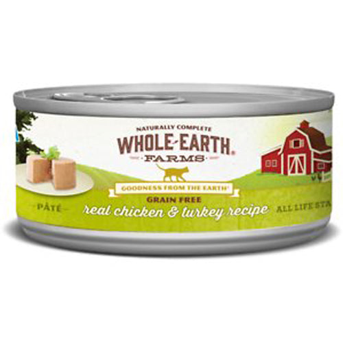 WHOLE EARTH FARMS CAT GRAIN FREE CHICKEN & TURKEY 5OZ(Case of 24)
