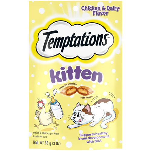 Temptations Kitten Cat Treat Chicken Dairy 3 oz