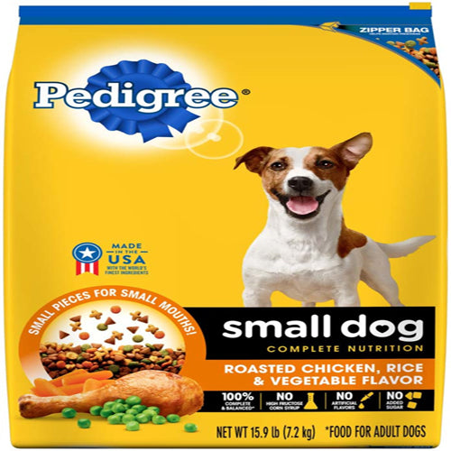 Pedigree Roasted Chicken, Rice and Vegetable Small Dog Dry Food 15.9 Lb