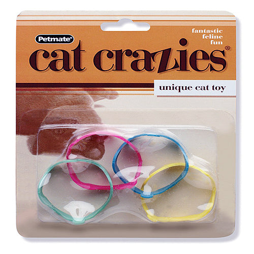 FAT CAT Cat Crazies Cat Toy Green, Blue, Red, Yellow One Size 4 Pack