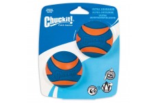 Chuckit! Ultra Squeaker Balls Dog Toy Blue, Orange 2 Pack Medium