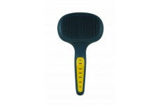 JW Pet Self-Cleaning Slicker Grey, Yellow Large
