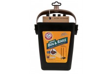 Arm & Hammer Swivel Bin & Rake Black One Size