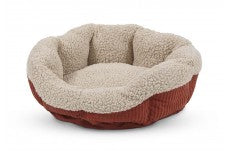 Aspen Self-Warming Oval Lounger Barn Red, Cream 19 in