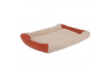 Aspen Self Warming Bolster Dog Mat Barn Red, Cream 28.5 Inches X 18.5 Inches