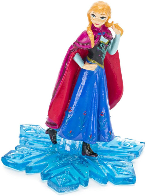 Disney Frozen Anna Resin Ornament Blue, Pink 4.5 in Large