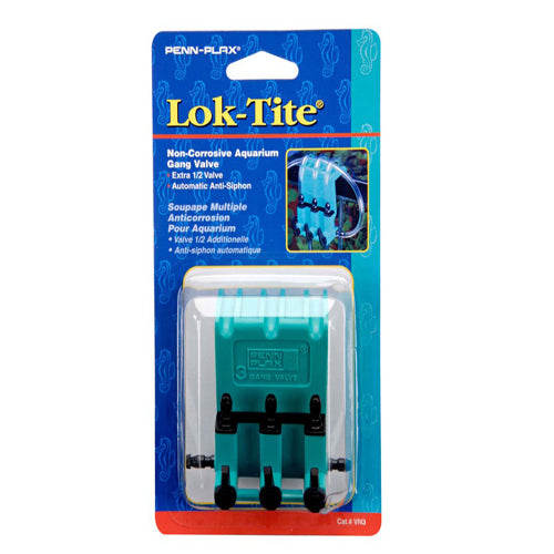 Penn-Plax Plastic Valve for Aquarium Pumps 3-Gang Green, Black