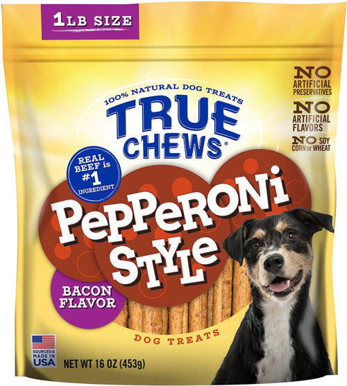 True Chews Pepperoni Style Dog 16Oz Bacon