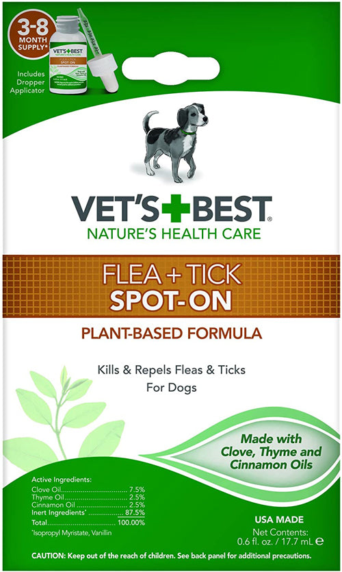 Vet's Best Flea and Tick Spot-On 4.6 ml 4 Count
