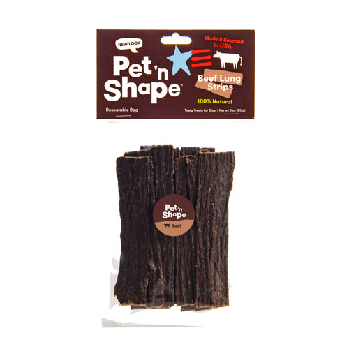 Pet 'N Shape Beef Lung Strips Dog Treat 3 oz