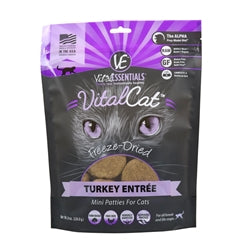 Vital Essentials Cat Freeze Dried Mini Patty Turkey 8 Oz.