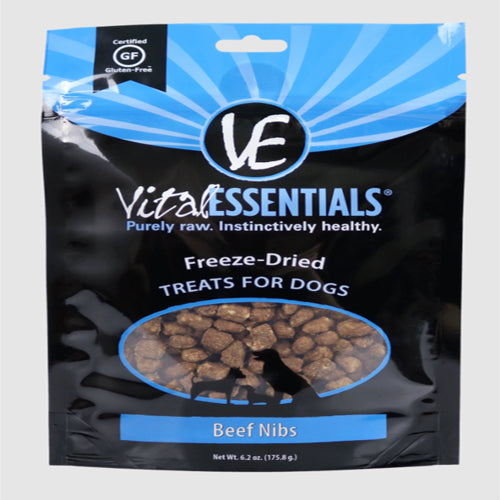 Vital Essentials Dog Freeze-Dried Treat Nibs Beef 6.2Oz