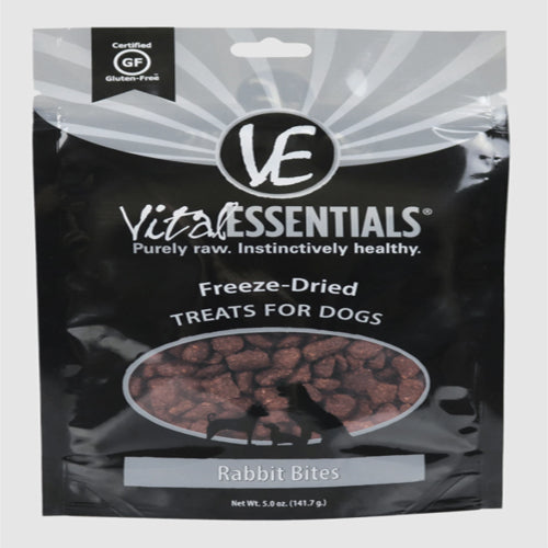 Vital Essentials Dog Freeze-Dried Treat Rabbit Bites 5Oz