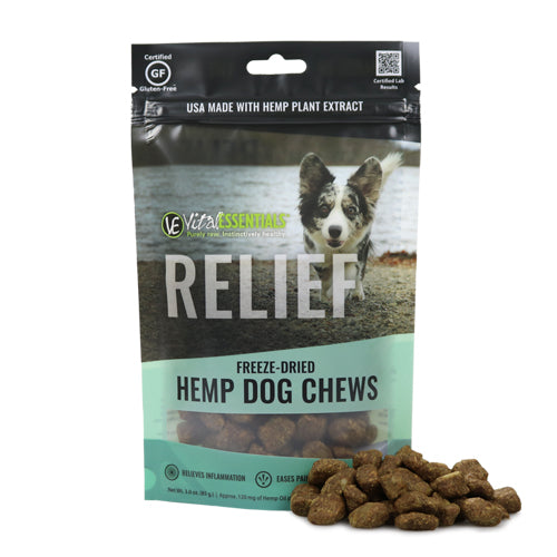 Vital Essentials Relief Freeze-Dried Hemp Chews For Dogs, 3Oz
