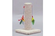North American Pet Cat Post with Feather Scratching Post Neutral Tone 17.5 in