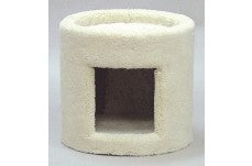 North American Pet One Story Plush Cat Condo Beige 13"W X 13"D X 10.5"H