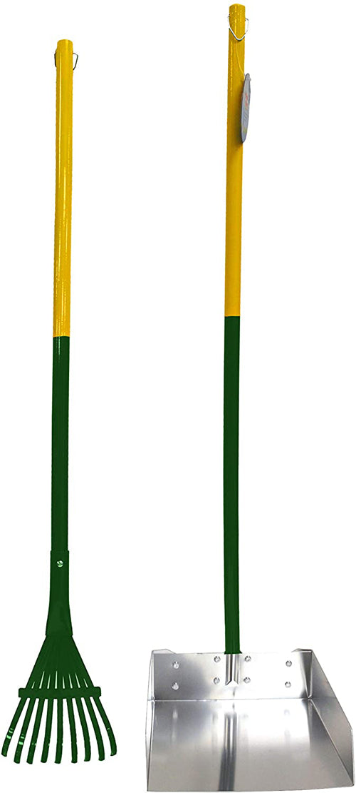 Four Paws Dog Rake & Scooper Set for Pet Waste Pick-up Large, 9.5" x 10" x 38"
