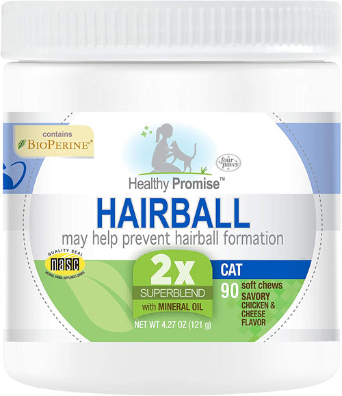 Four Paws Healthy Promise Cat Hairball Control Soft Chews 90 Count 4.27 oz.