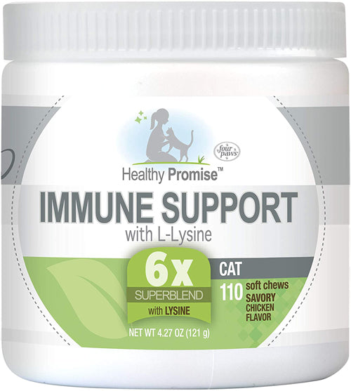 Four Paws Healthy Promise Cat L-Lysine Soft Chews 110 Count 4.27 oz.